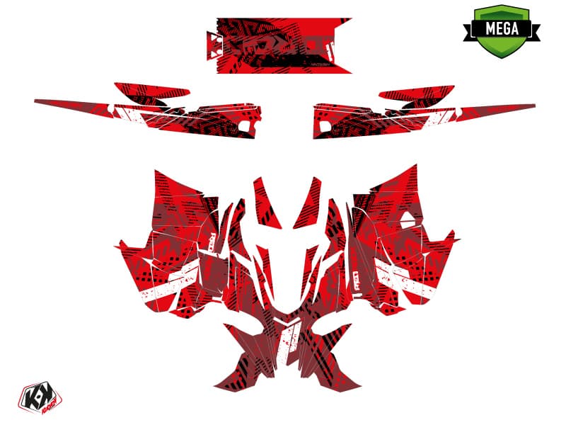 Snowmobile YAMAHA SIDEWINDER SRX REDROCK Red graphic kit | Yamaha | Kutvek - View 4