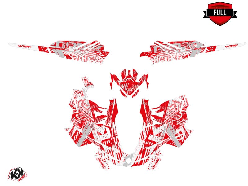 snowmobile skidoo backcountry sport redrock red-white  graphic kit | Skidoo | Kutvek - View 3