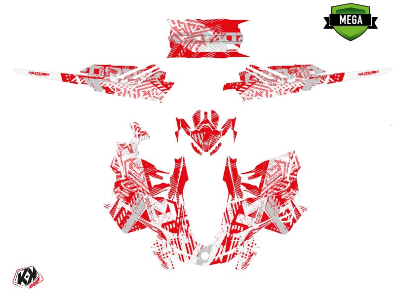 snowmobile skidoo backcountry sport redrock red-white  graphic kit | Skidoo | Kutvek - View 4
