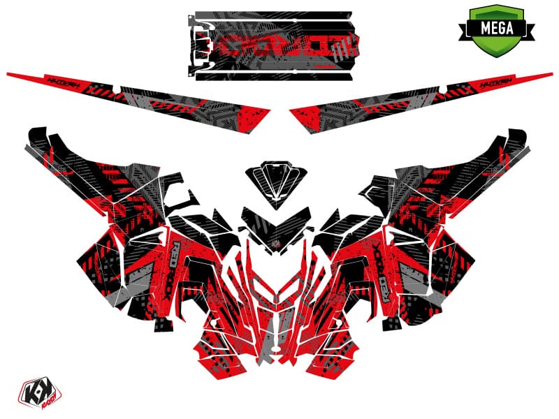 Snowmobile POLARIS RMK PRO AXYS REDROCK Black-Red graphic kit | Polaris | Kutvek - View 4