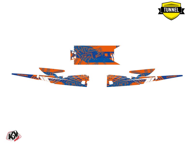 Snowmobile YAMAHA SIDEWINDER SRX REDROCK Orange-Blue graphic kit | Yamaha | Kutvek - View 5