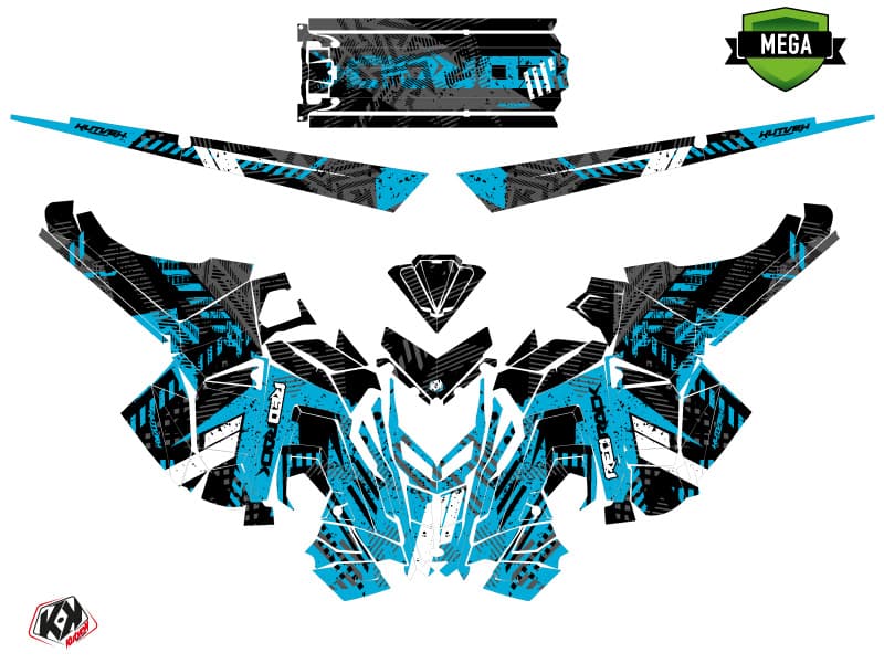 Snowmobile POLARIS RMK PRO AXYS REDROCK Black-Blue graphic kit | Polaris | Kutvek - View 4