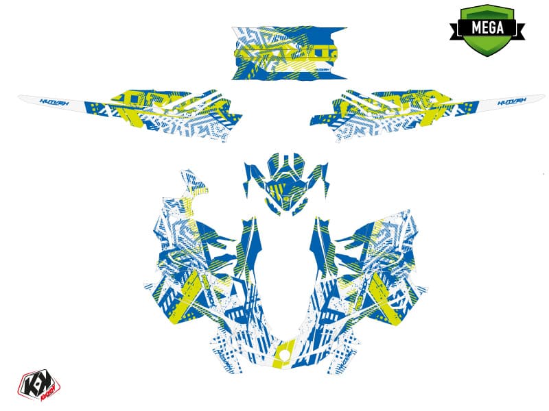 snowmobile skidoo backcountry sport redrock blue-white  graphic kit | Skidoo | Kutvek - View 4