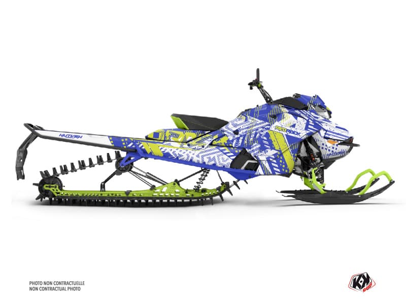 kit déco motoneige skidoo freeride 850 e-tec turbo r redrock bleu-blanc   