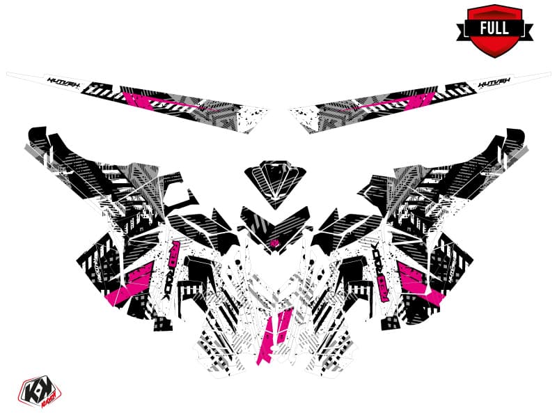 Snowmobile POLARIS RMK PRO AXYS REDROCK Pink-White graphic kit | Polaris | Kutvek - View 3