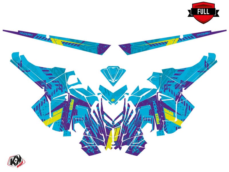 Snowmobile POLARIS RMK PRO AXYS REDROCK Blue-Mauve graphic kit | Polaris | Kutvek - View 5