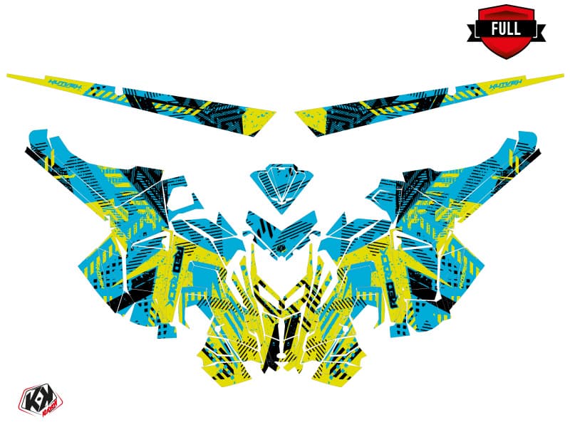 Snowmobile POLARIS RMK PRO AXYS REDROCK Blue-Lime graphic kit | Polaris | Kutvek - View 3