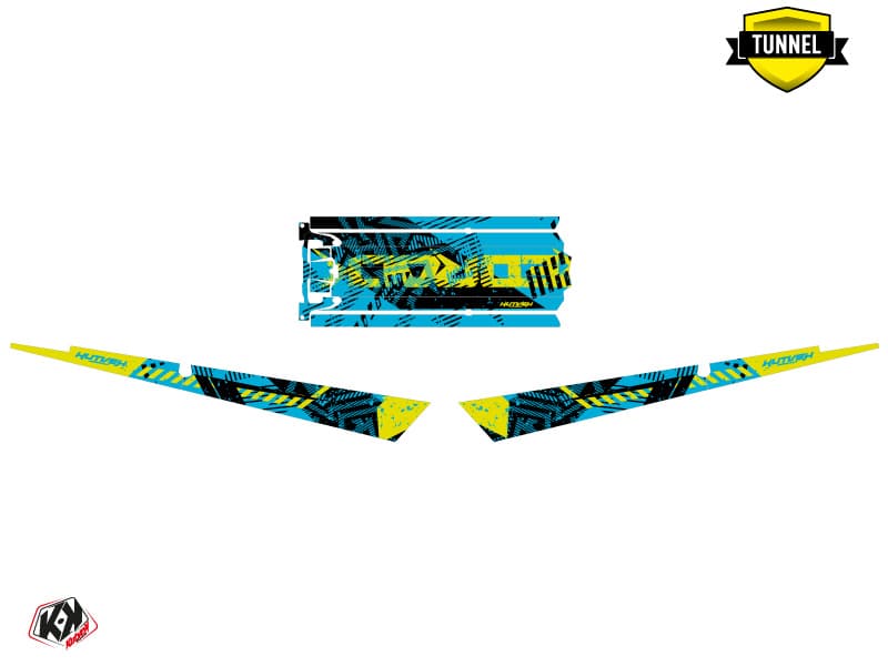 Snowmobile POLARIS RMK PRO AXYS REDROCK Blue-Lime graphic kit | Polaris | Kutvek - View 5