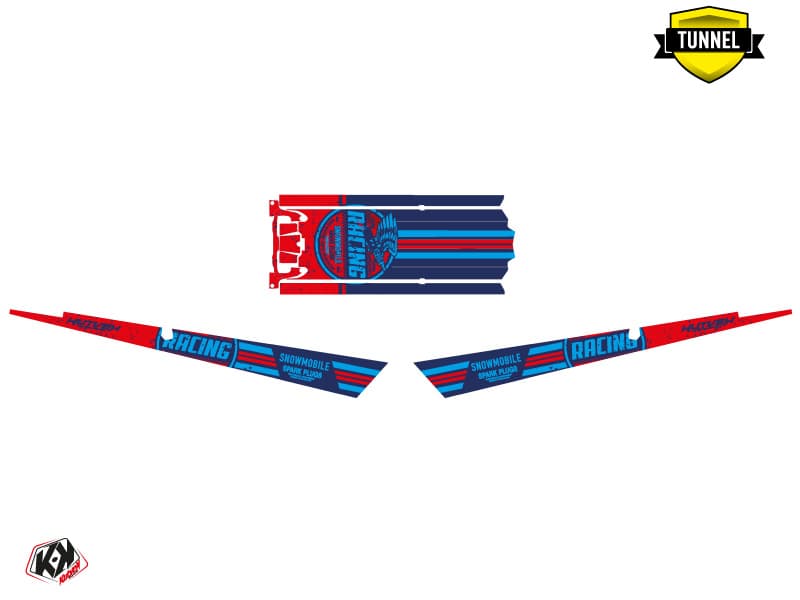 Snowmobile POLARIS RMK PRO AXYS RACING Blue-Red graphic kit | Polaris | Kutvek - View 5