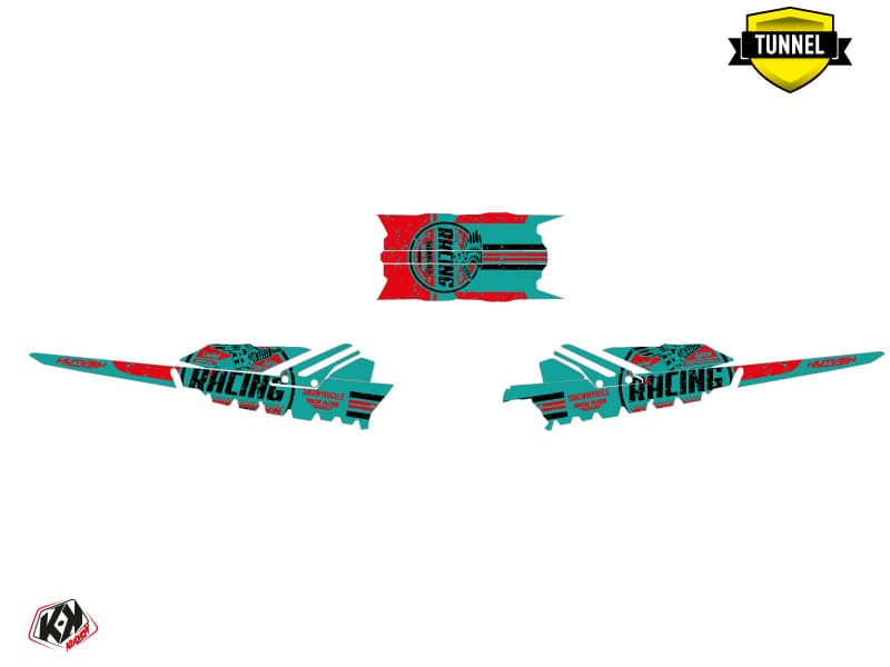 snowmobile skidoo backcountry sport racing blue-red  graphic kit | Skidoo | Kutvek - View 5