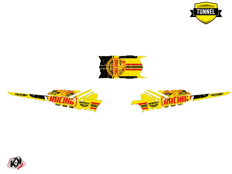 snowmobile skidoo backcountry sport racing yellow-black  graphic kit | Skidoo | Kutvek - View 5