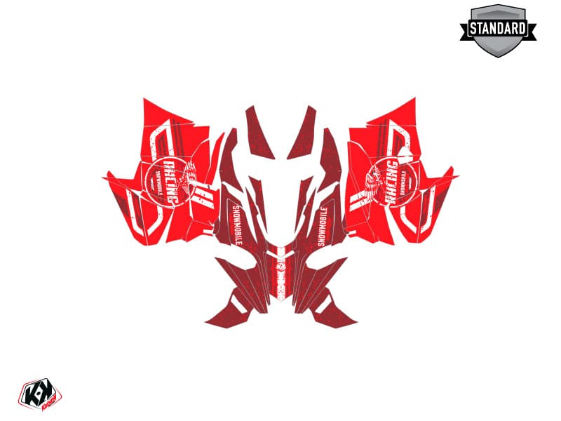 Snowmobile YAMAHA SIDEWINDER SRX RACING Red graphic kit | Yamaha | Kutvek - View 2