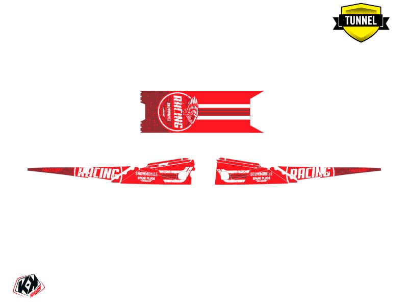 Snowmobile YAMAHA SIDEWINDER SRX RACING Red graphic kit | Yamaha | Kutvek - View 5