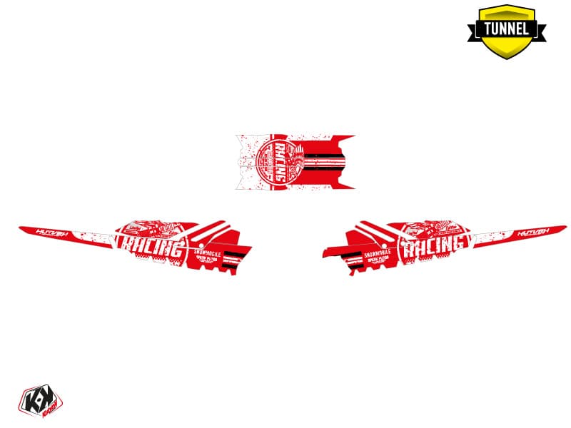 snowmobile skidoo backcountry sport racing red-white  graphic kit | Skidoo | Kutvek - View 5