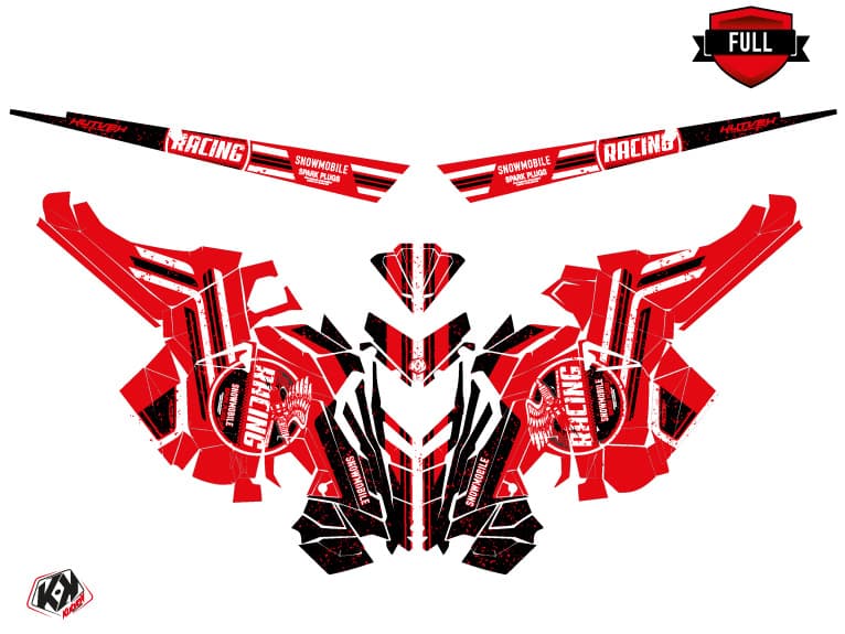 Snowmobile POLARIS RMK PRO AXYS RACING Red-Black graphic kit | Polaris | Kutvek - View 3