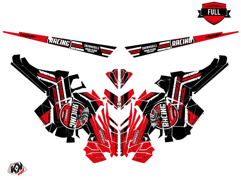 Snowmobile POLARIS RMK PRO AXYS RACING Black-Red graphic kit | Polaris | Kutvek - View 3