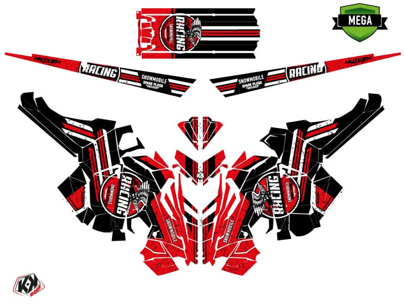 Snowmobile POLARIS RMK PRO AXYS RACING Black-Red graphic kit | Polaris | Kutvek - View 4