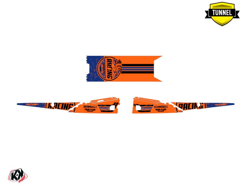 Snowmobile YAMAHA SIDEWINDER SRX RACING Orange-Blue graphic kit | Yamaha | Kutvek - View 5