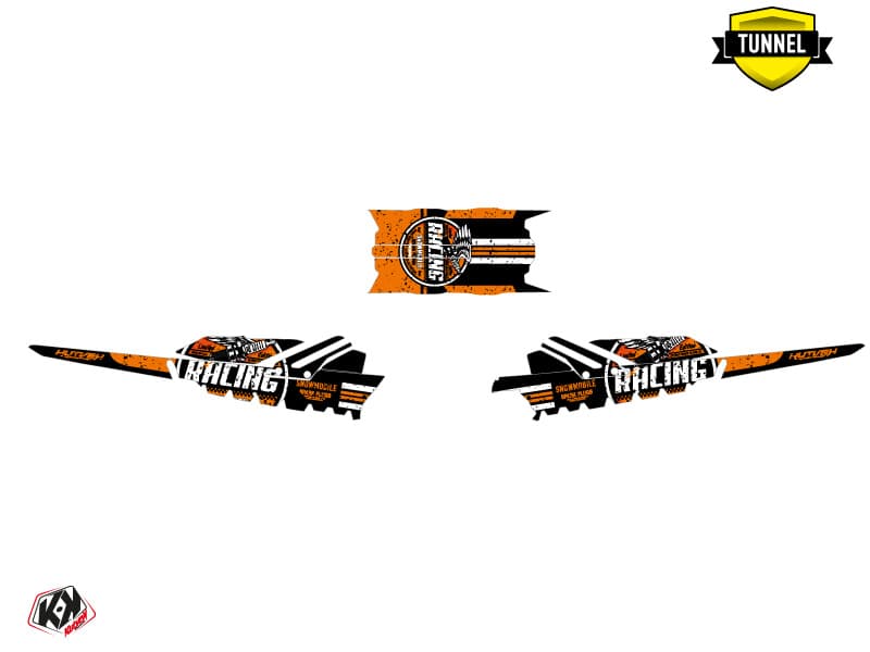 snowmobile skidoo backcountry sport racing black-orange  graphic kit | Skidoo | Kutvek - View 5
