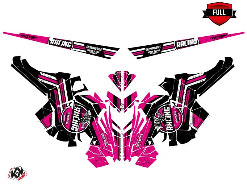 Snowmobile POLARIS RMK PRO AXYS RACING Black-Pink graphic kit | Polaris | Kutvek - View 3