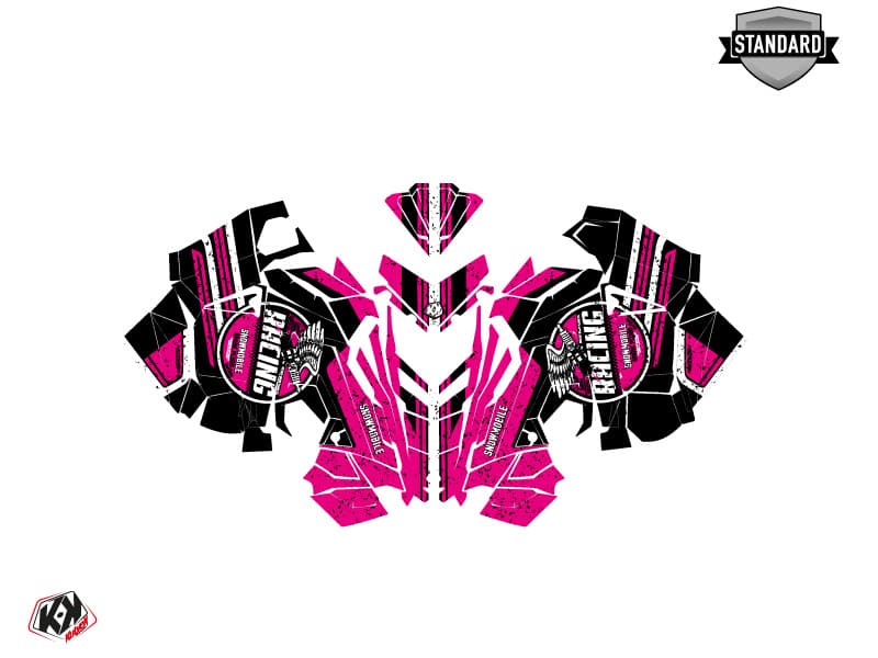 Snowmobile POLARIS SWITCHBACK SP RACING Black-Pink graphic kit | Polaris | Kutvek - View 2