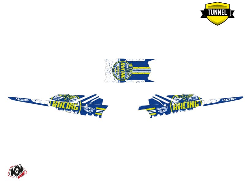 snowmobile skidoo backcountry sport racing blue-white serie graphic kit | Skidoo | Kutvek - View 5