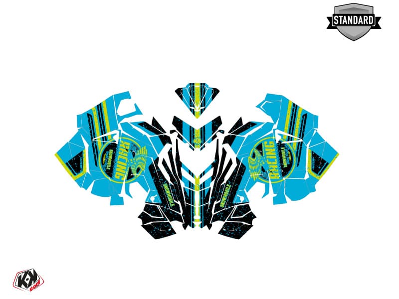 Snowmobile POLARIS RMK PRO AXYS RACING Blue-Lime graphic kit | Polaris | Kutvek - View 2