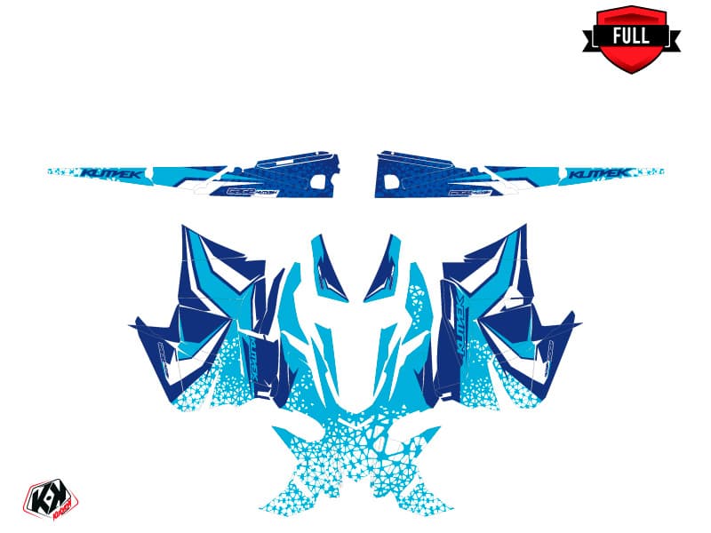 Snowmobile YAMAHA SIDEWINDER SRX GAGE Blue graphic kit | Yamaha | Kutvek - View 3