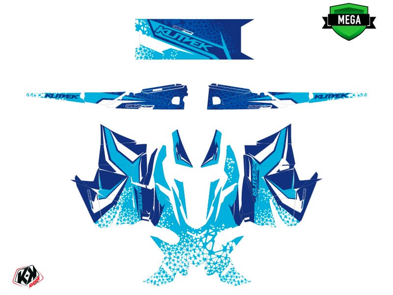 Snowmobile YAMAHA SIDEWINDER SRX GAGE Blue graphic kit | Yamaha | Kutvek - View 4