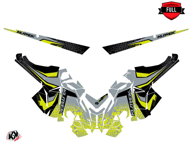 Snowmobile POLARIS RMK PRO AXYS GAGE Grey-Lime graphic kit | Polaris | Kutvek - View 3