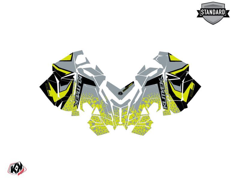 Snowmobile POLARIS RMK PRO AXYS GAGE Grey-Lime graphic kit | Polaris | Kutvek - View 2