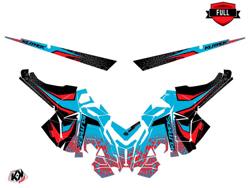 Snowmobile POLARIS RMK PRO AXYS GAGE Blue-Red graphic kit | Polaris | Kutvek - View 3