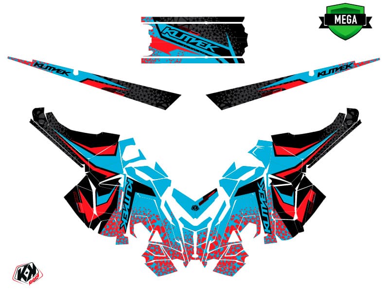 Snowmobile POLARIS RMK PRO AXYS GAGE Blue-Red graphic kit | Polaris | Kutvek - View 4