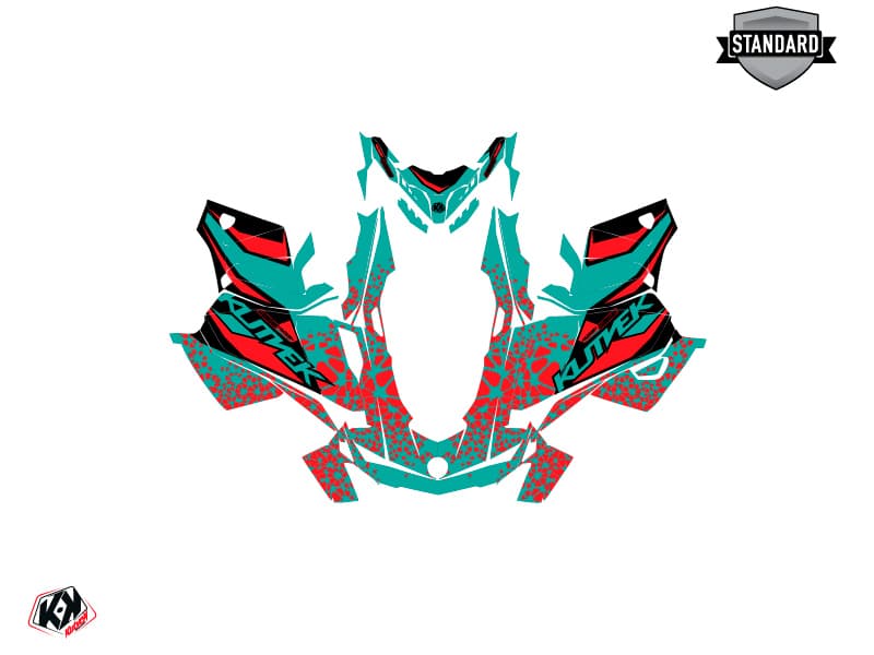 Kit graphique Motoneige SKIDOO GRAND TOURING LIMITED 600R E-TEC GAGE Bleu-Rouge | Skidoo | Kutvek - View 2