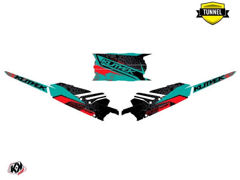 snowmobile skidoo backcountry sport gage blue-red serie graphic kit | Skidoo | Kutvek - View 5