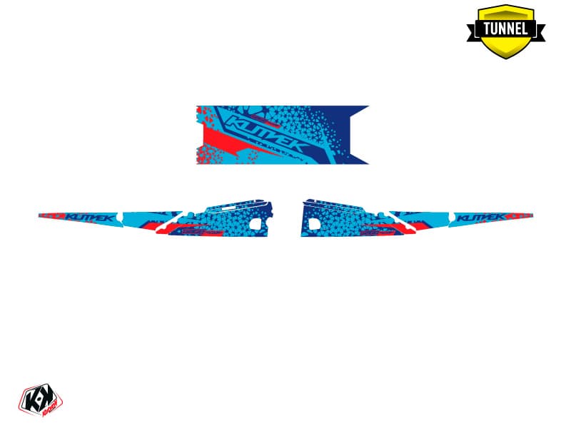 Snowmobile YAMAHA SIDEWINDER SRX GAGE Blue-Red graphic kit | Yamaha | Kutvek - View 5