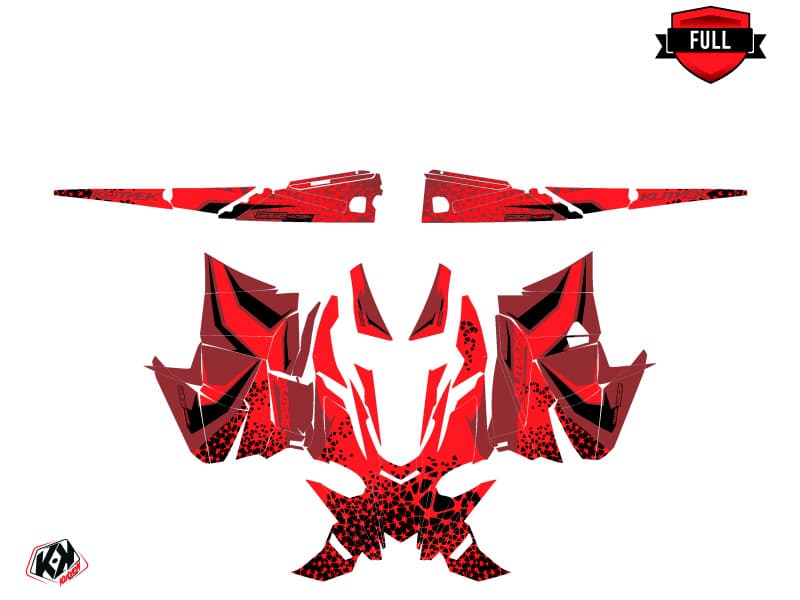 Snowmobile YAMAHA SIDEWINDER SRX GAGE Red graphic kit | Yamaha | Kutvek - View 2
