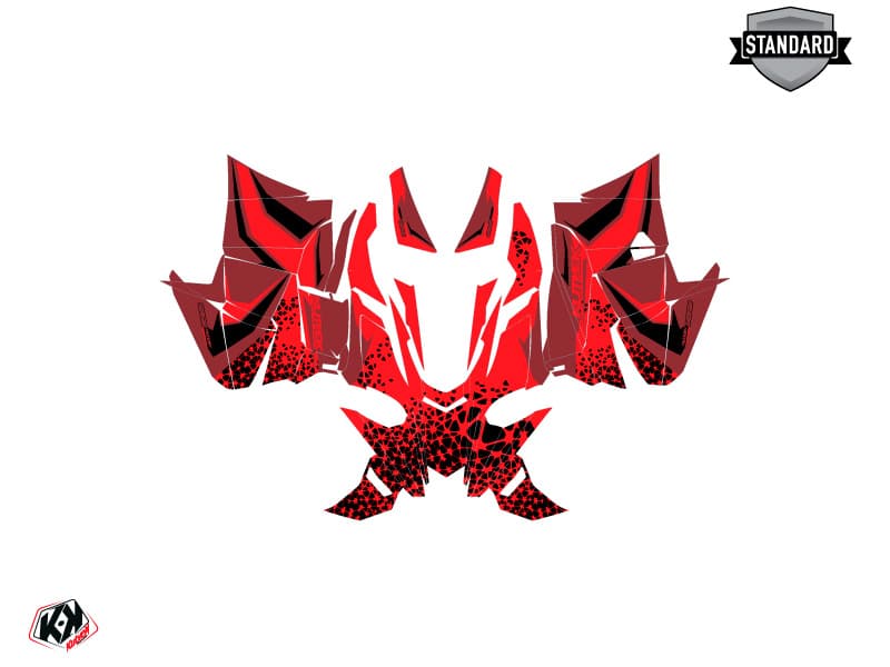 Snowmobile YAMAHA SIDEWINDER SRX GAGE Red graphic kit | Yamaha | Kutvek - View 5