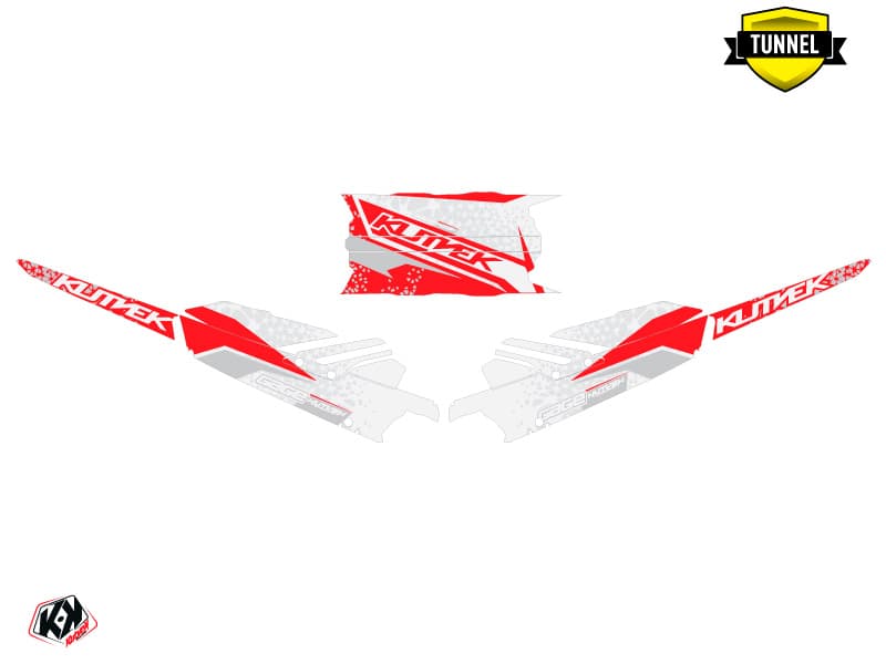 snowmobile skidoo backcountry sport gage red-white  graphic kit | Skidoo | Kutvek - View 5
