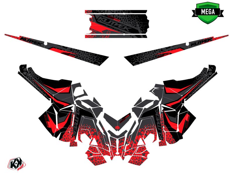 Snowmobile POLARIS RMK PRO AXYS GAGE Black-Red graphic kit | Polaris | Kutvek - View 4