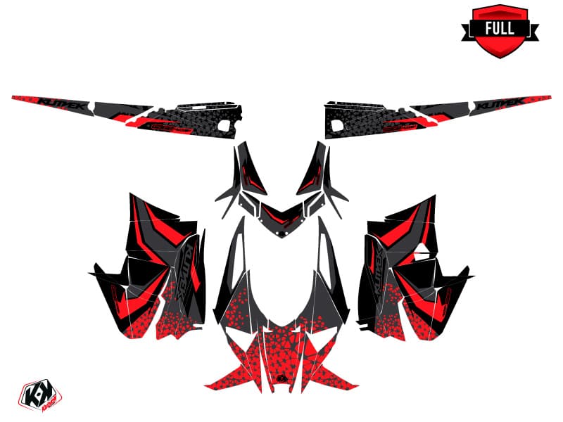 Graphic Kit Snowmobile Arctic Cat M Alpha One Gage Black-Red | Arctic Cat | Kutvek - View 3