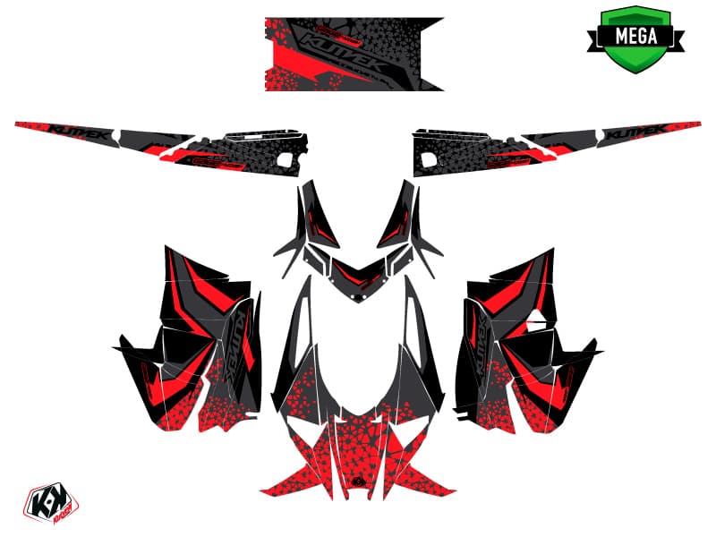 Graphic Kit Snowmobile Arctic Cat M Alpha One Gage Black-Red | Arctic Cat | Kutvek - View 4