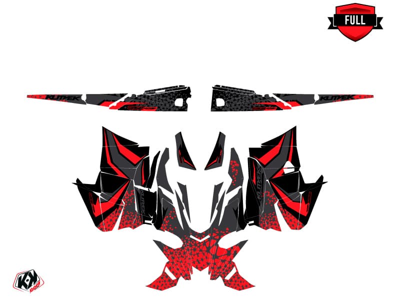 Snowmobile YAMAHA SIDEWINDER SRX GAGE Black-Red graphic kit | Yamaha | Kutvek - View 3