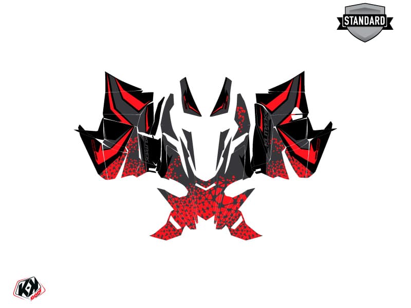 Snowmobile YAMAHA SIDEWINDER SRX GAGE Black-Red graphic kit | Yamaha | Kutvek - View 2