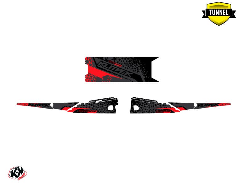 Snowmobile YAMAHA SIDEWINDER SRX GAGE Black-Red graphic kit | Yamaha | Kutvek - View 5