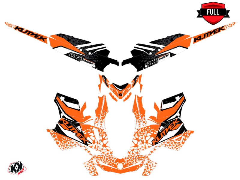 snowmobile skidoo backcountry sport gage orange serie graphic kit | Skidoo | Kutvek - View 3