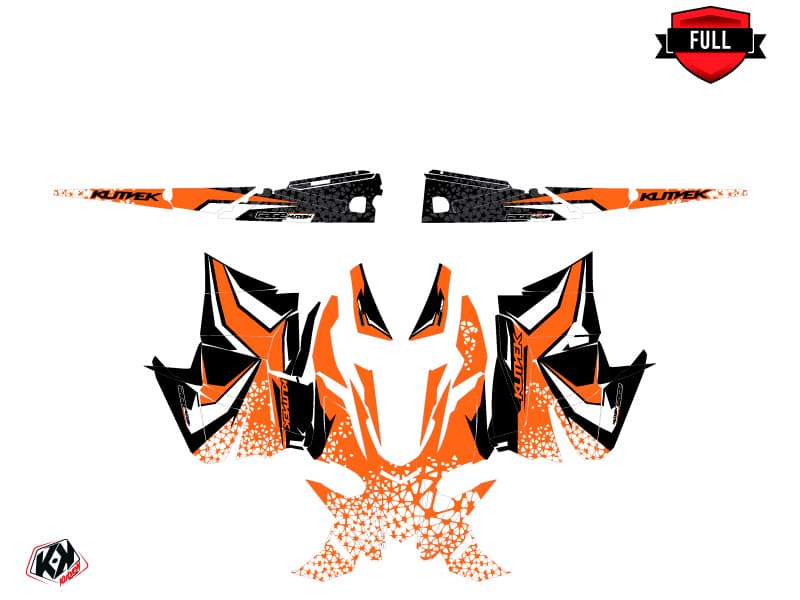 Snowmobile YAMAHA SIDEWINDER SRX GAGE Orange graphic kit | Yamaha | Kutvek - View 3