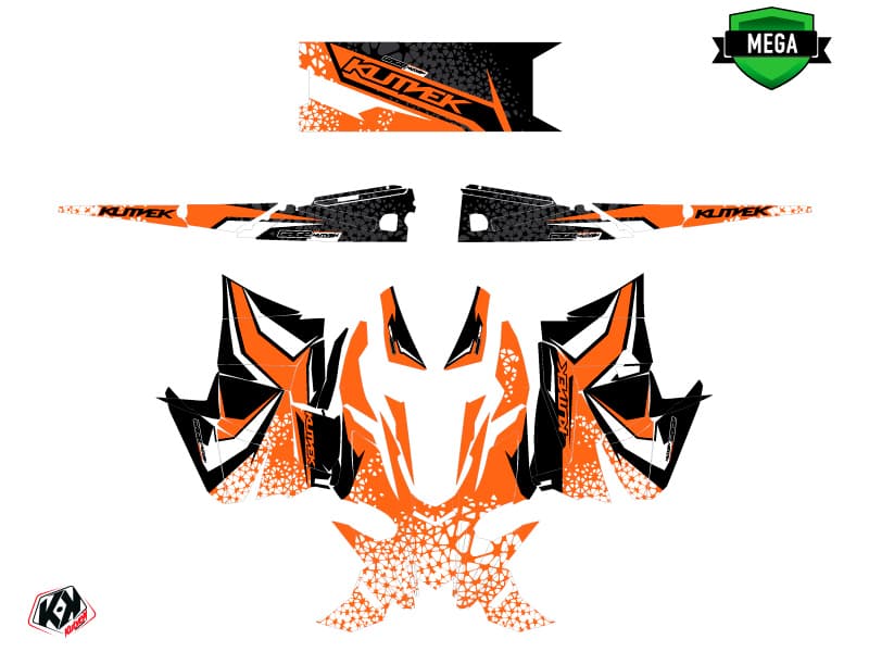 Snowmobile YAMAHA SIDEWINDER SRX GAGE Orange graphic kit | Yamaha | Kutvek - View 4