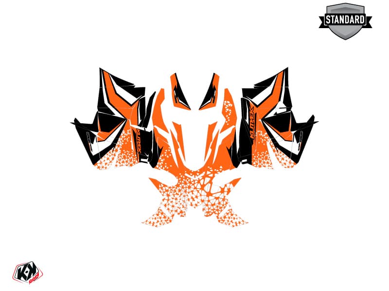 Snowmobile YAMAHA SIDEWINDER SRX GAGE Orange graphic kit | Yamaha | Kutvek - View 2