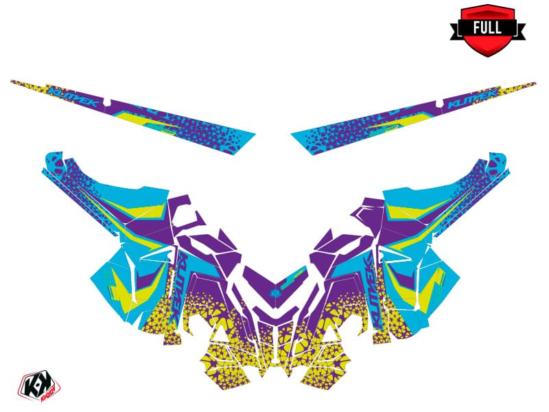 Snowmobile POLARIS RMK PRO AXYS GAGE Blue-Mauve graphic kit | Polaris | Kutvek - View 3